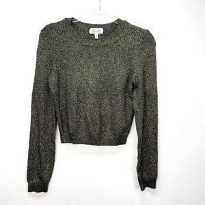 & Other Stories Crop Gold Metallic Sweater Size‎ Small